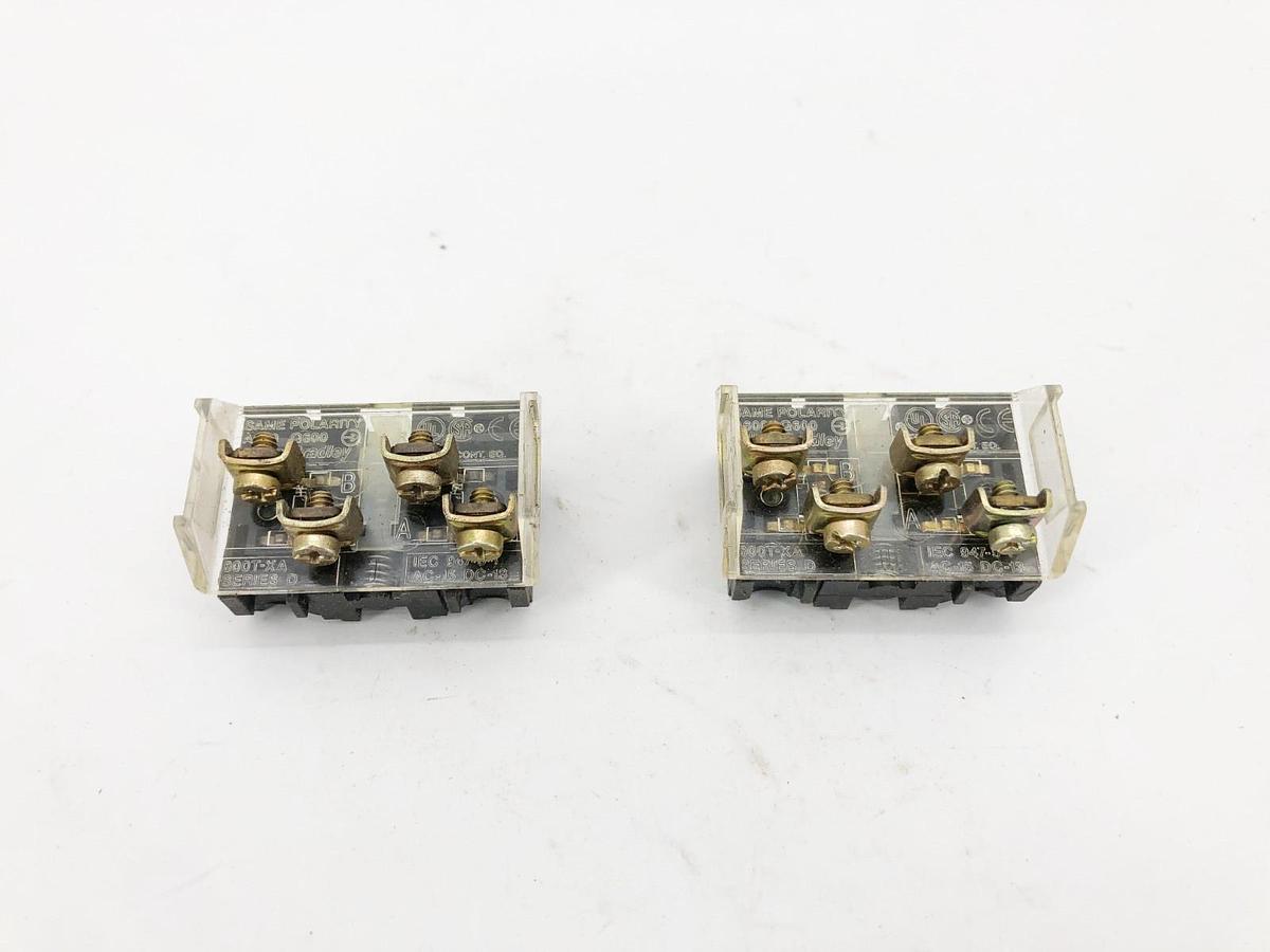 Lot of 2 New Allen Bradley 800T-XA Ser. D Contact Blocks 1 NO - 1 NC - No Box