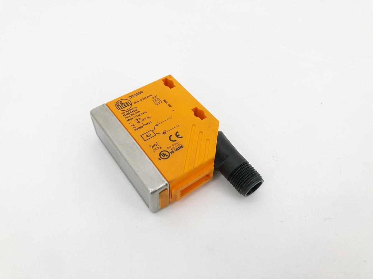 Used IFM Efector O5S200 Through-Beam Sensor Transmitter 20m 10-36VDC Bottom Port