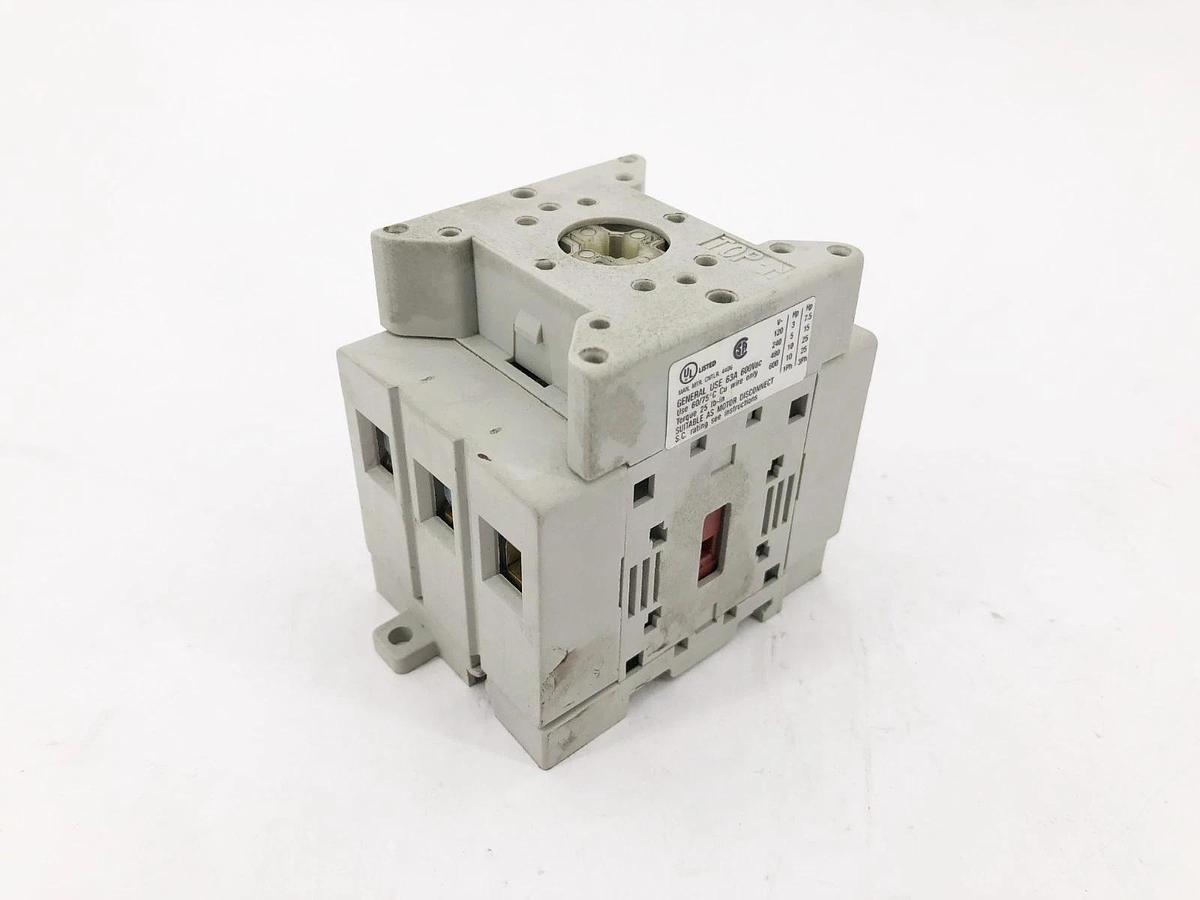 Used Allen Bradley 194E-E63-1753 Ser. B Load Switch 63A 600VAC - Missing Actuator