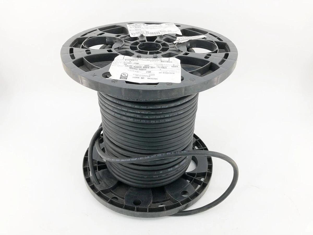 New Omni Cable B11803-DSP Power Cord 18/3C SOOW 600V 90C 14LB. Reel
