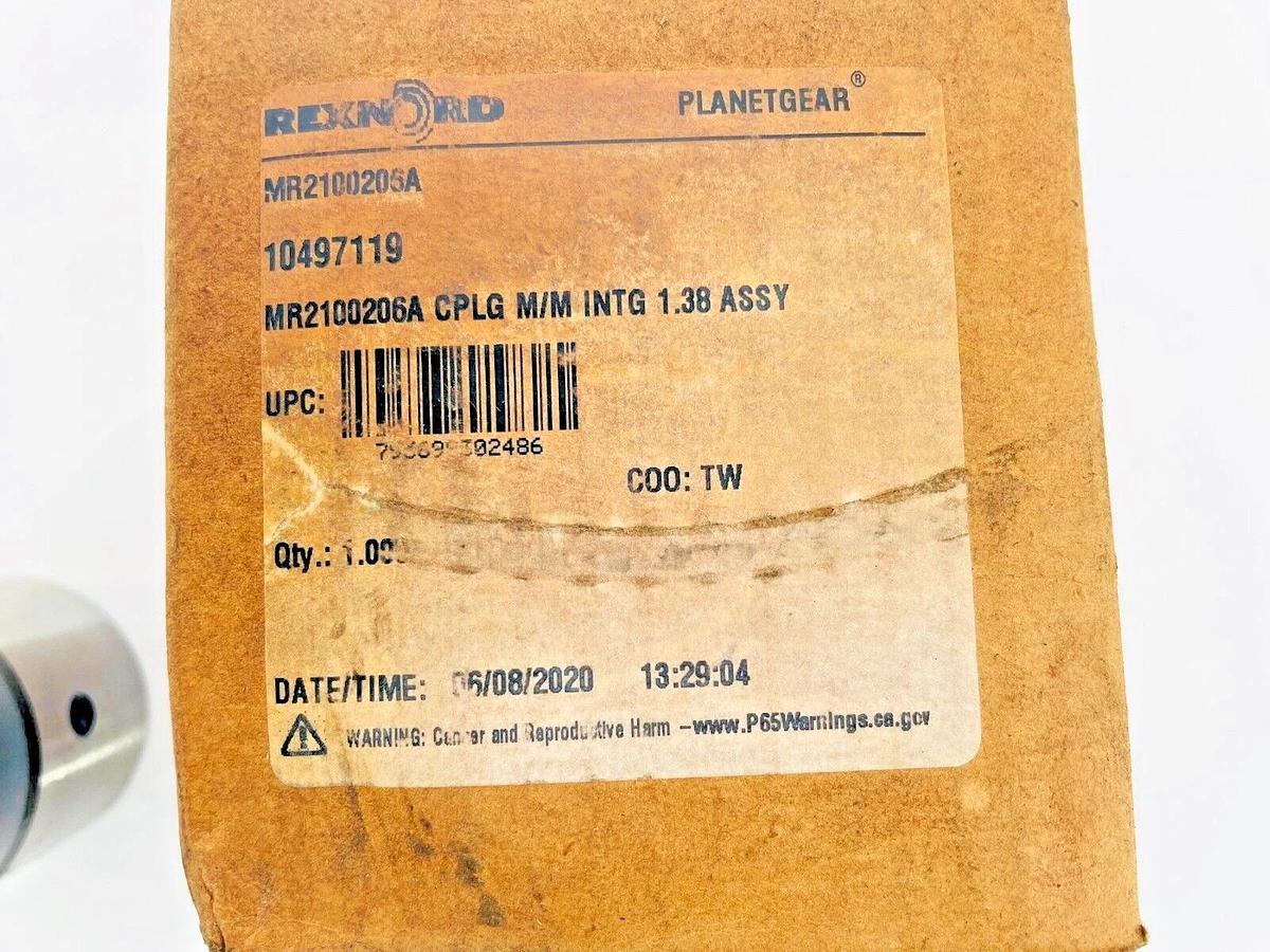 New Rexnord MR2100206A C Face Coupling M/M 1.38 ASSY 10497119 - Factory Box