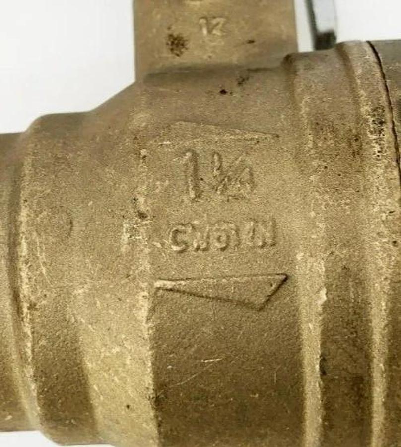 New Rub CW617N Brass Ball Valve 1-1/4" 600CWP S42