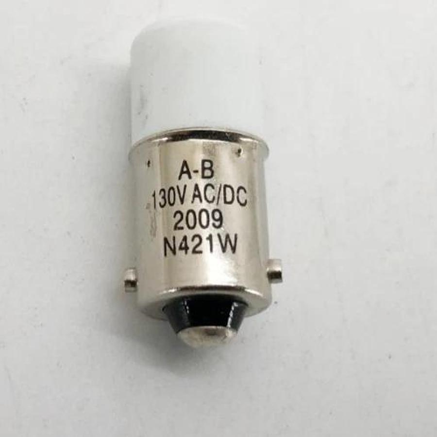 New Allen-Bradley 800T-N421W White LED Bulb 30mm 130VAC/DC - No Box