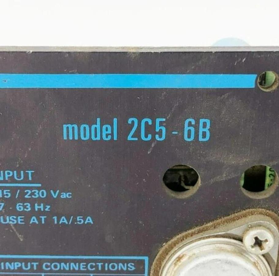 Used Powertec OEM II 2C5-6B Power Supply Input: 115/230VAC Output: 4.5-6.36VDC
