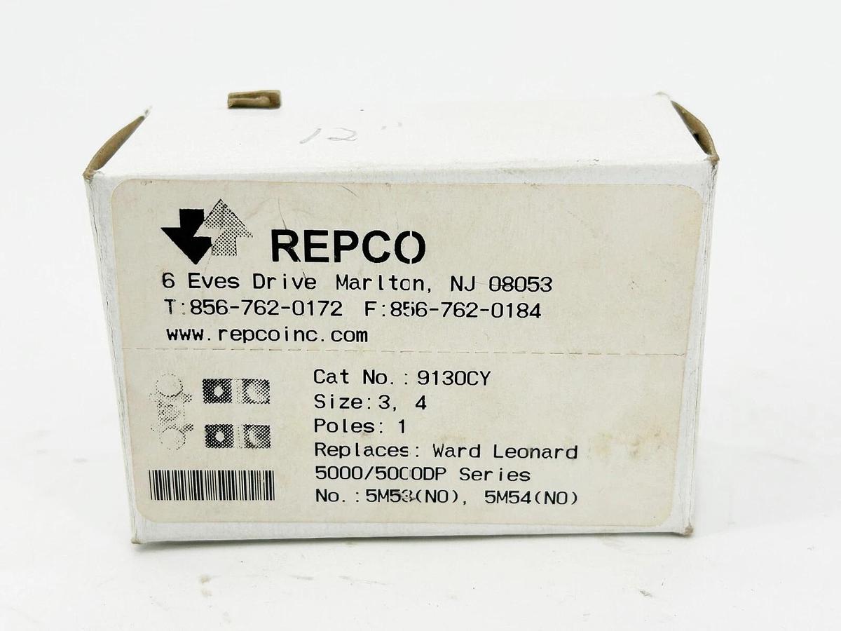New Repco 9130CY Contact Kit Size 3-4 1P Replaces Ward Leonard 5000/50000DP