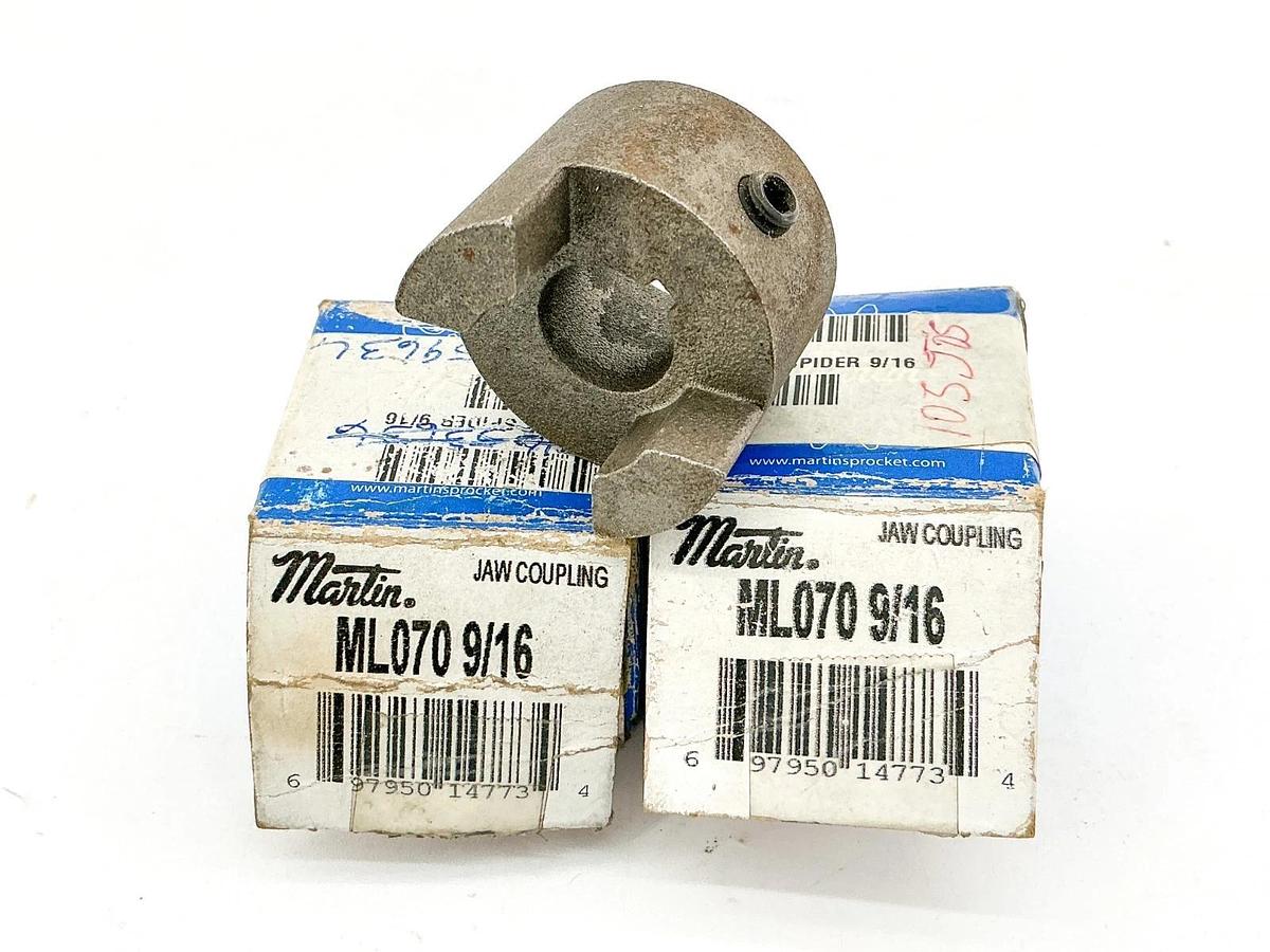 New Lot of 2 Martin ML070-9/16 Coupling Jaw 9/16" Bore