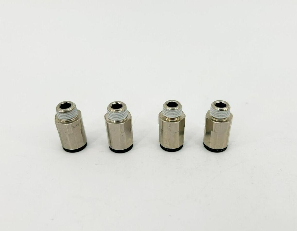 Lot of 4 New Lawson 62236 Male Connectors 8mm Tube, 1/8" Thrd