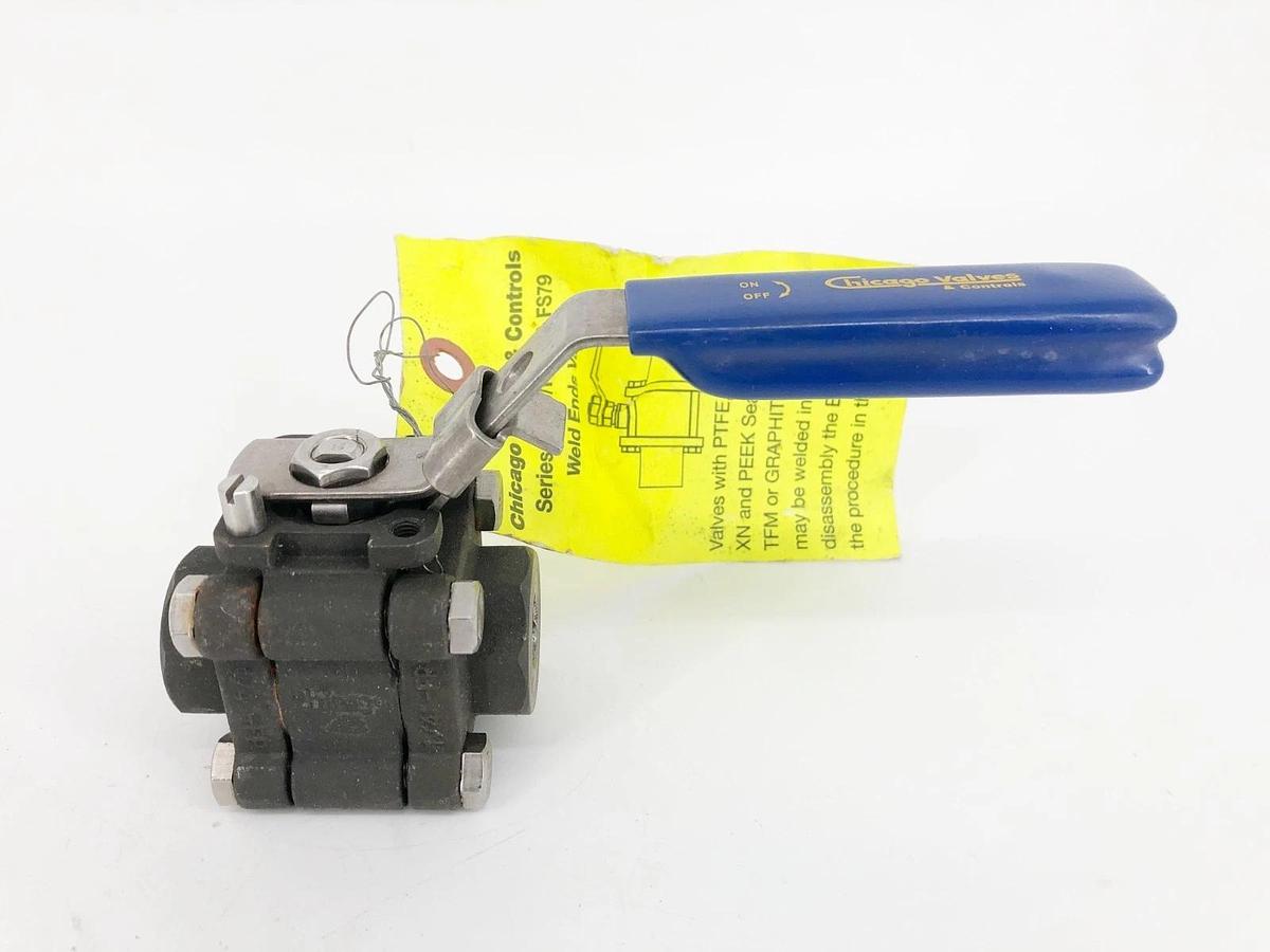 New Chicago Valves 794466XGGSW002 Ball Valve Carbon Steel 1/4" 1960psi - No Box