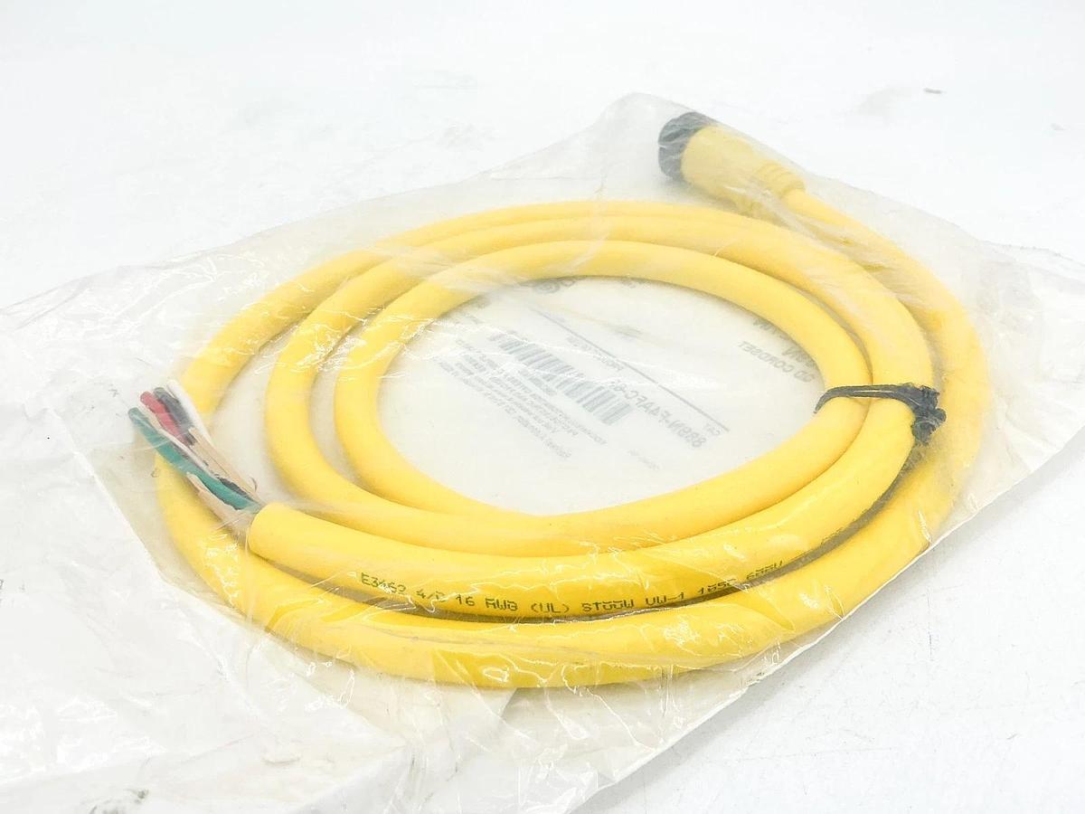 New Allen Bradley 889N-F4AFC-6F QD Cordset 4Pin Mini Straight 6' Ser.B