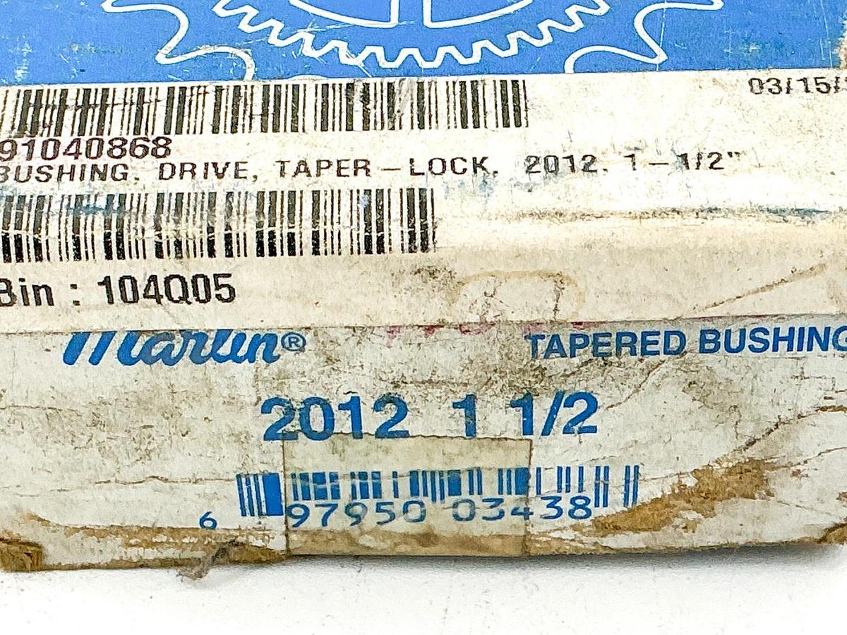 New Martin 2012-1-1/2 Taper-Lock Bushing 1-1/2" Bore