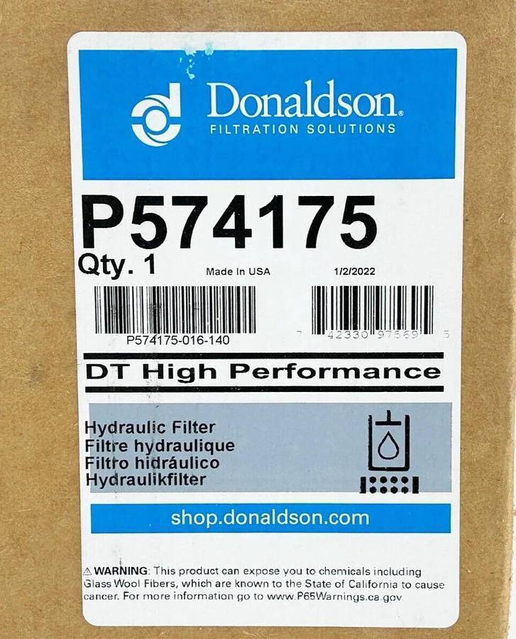 New Donaldson P574175 Hydraulic Cartridge Filter