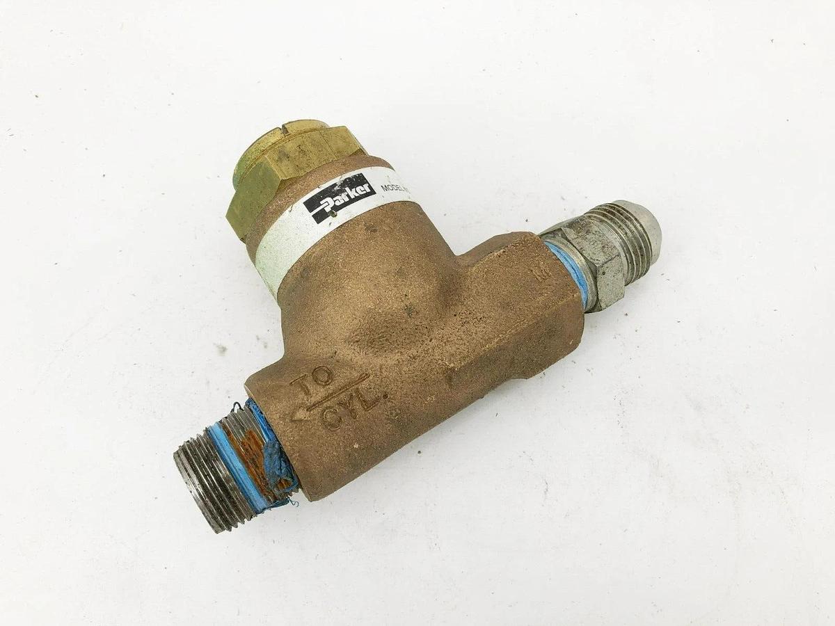 Used Parker 032500519 Flow Control Valve 3/4" NPT 250psi Brass