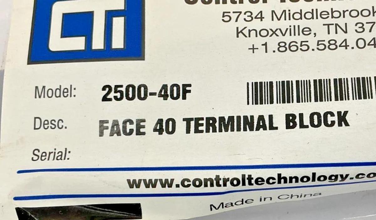 New CTI 2500-40F Face 40 Terminal Block 40-Position/Terminal Black