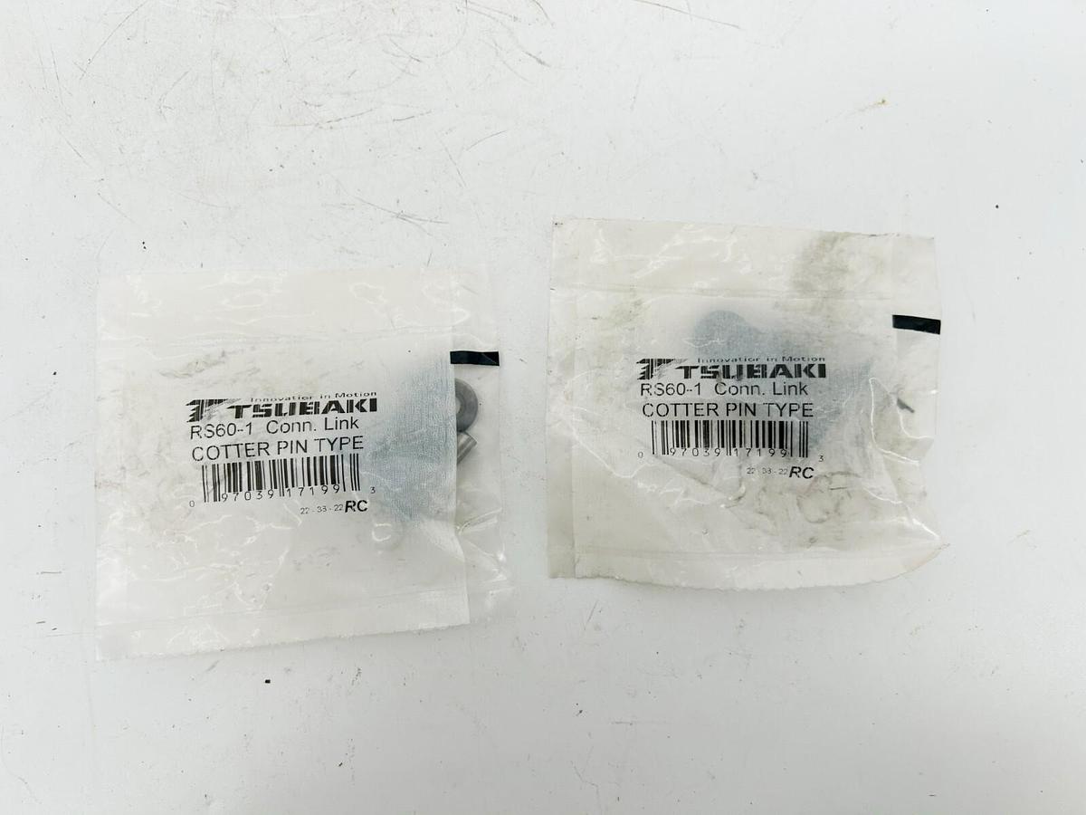 New Lot of 2 Tsubaki RS60-1 CONN LINK Cotter Pin Type