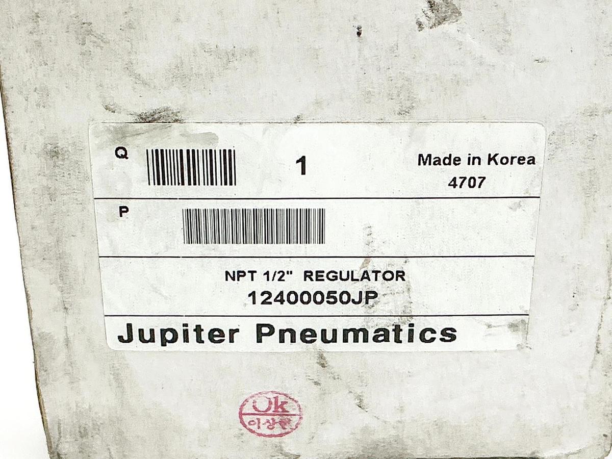 New Jupiter Pneumatics 12400050JP Pressure Regulator 145PSI 1/2" NPT