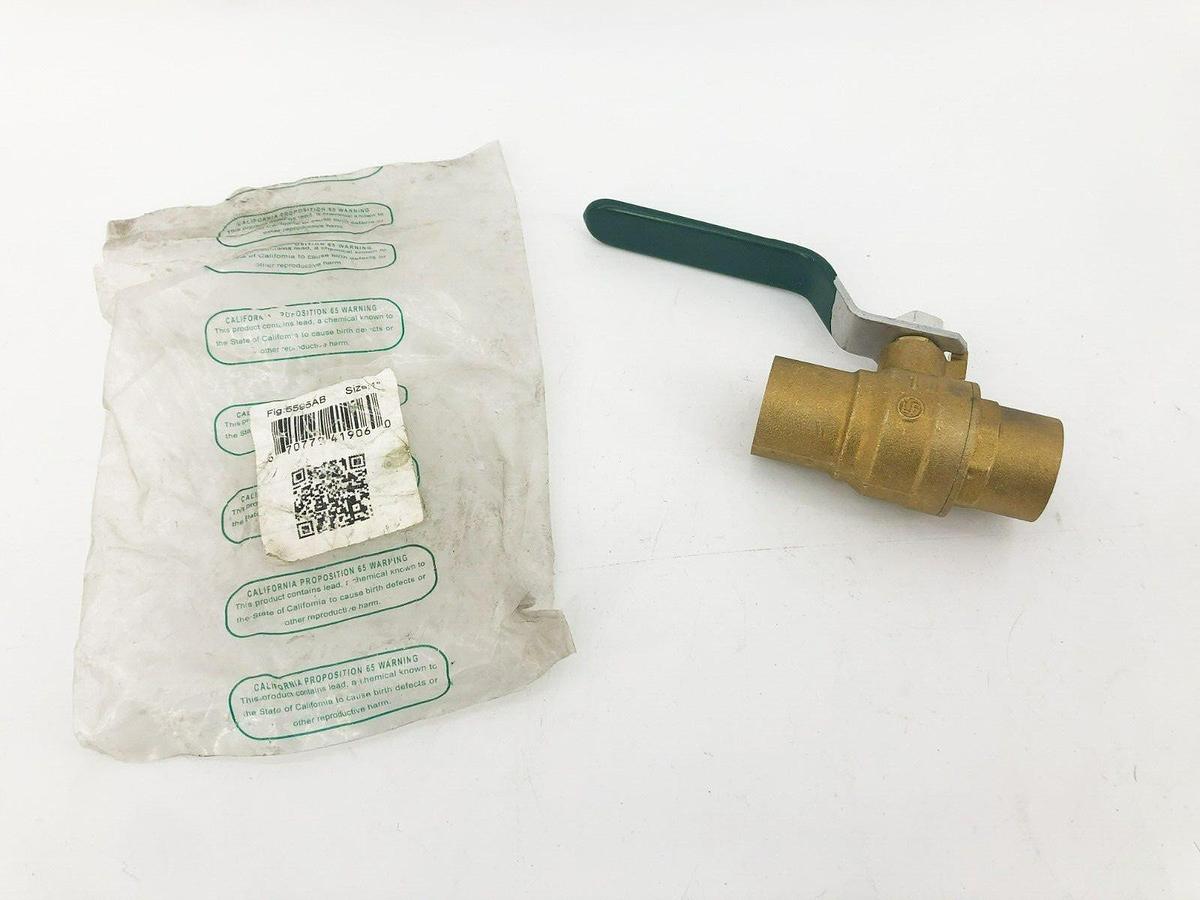 New RWV 5595AB 1" Brass Ball Valve 600 WOG 150 WSP