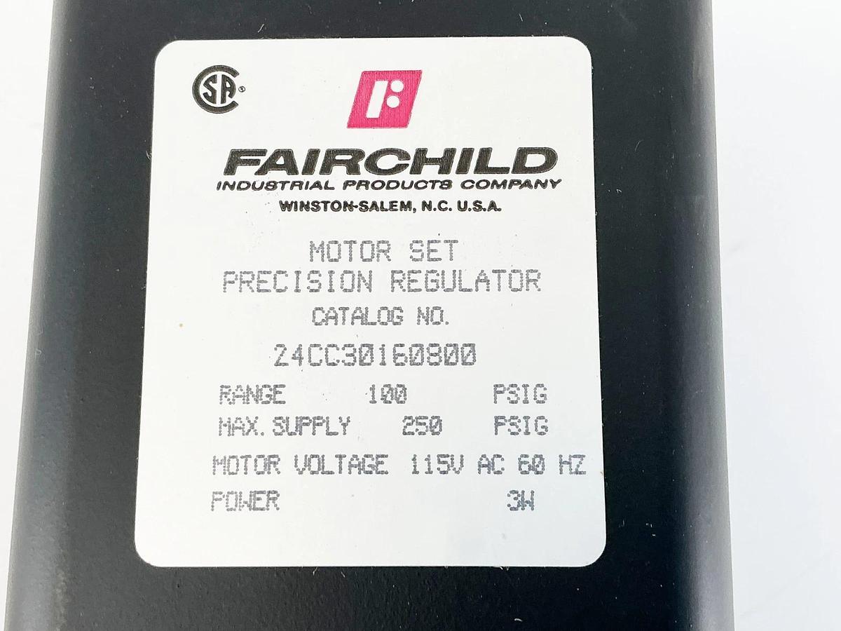 New Fairchild 24CC30160800 Motor Set Precision Regulator 250PSI EB-16033-30252