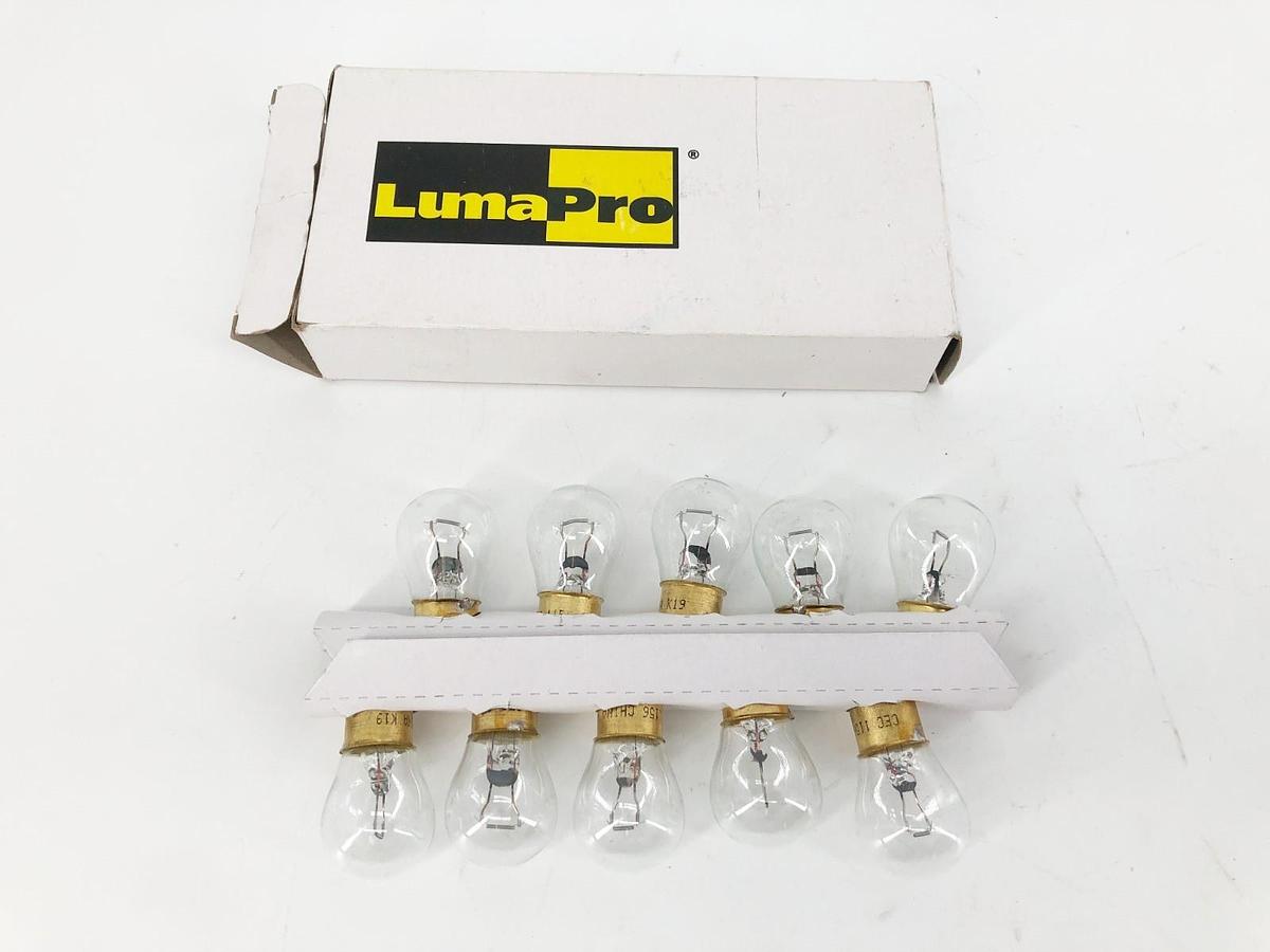 Box of 10 New LumaPro 2FMN3 Light Bulbs 12.8V 1156