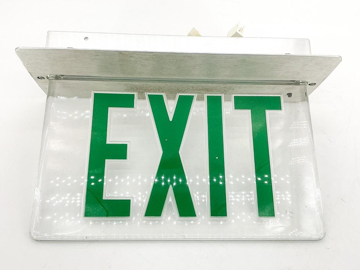New Lithonia Lighting F2RP1GC Glass LED Exit Sign 120/277V