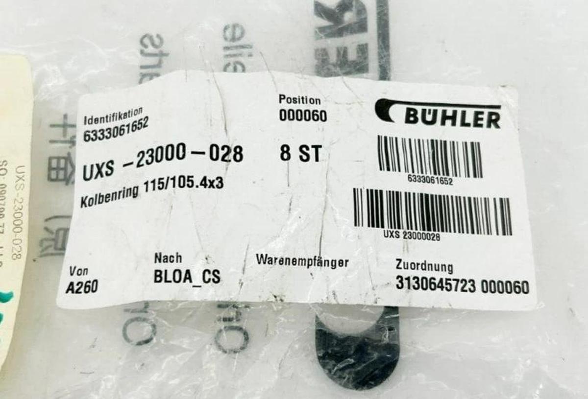 New Buhler UXS-23000-028 Piston Ring 115-105.4x3