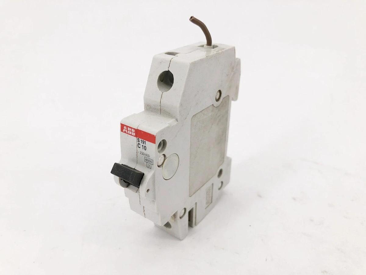 Used Lot of 3 ABB S191 C10 Circuit Breakers 230/400V 10A 1P