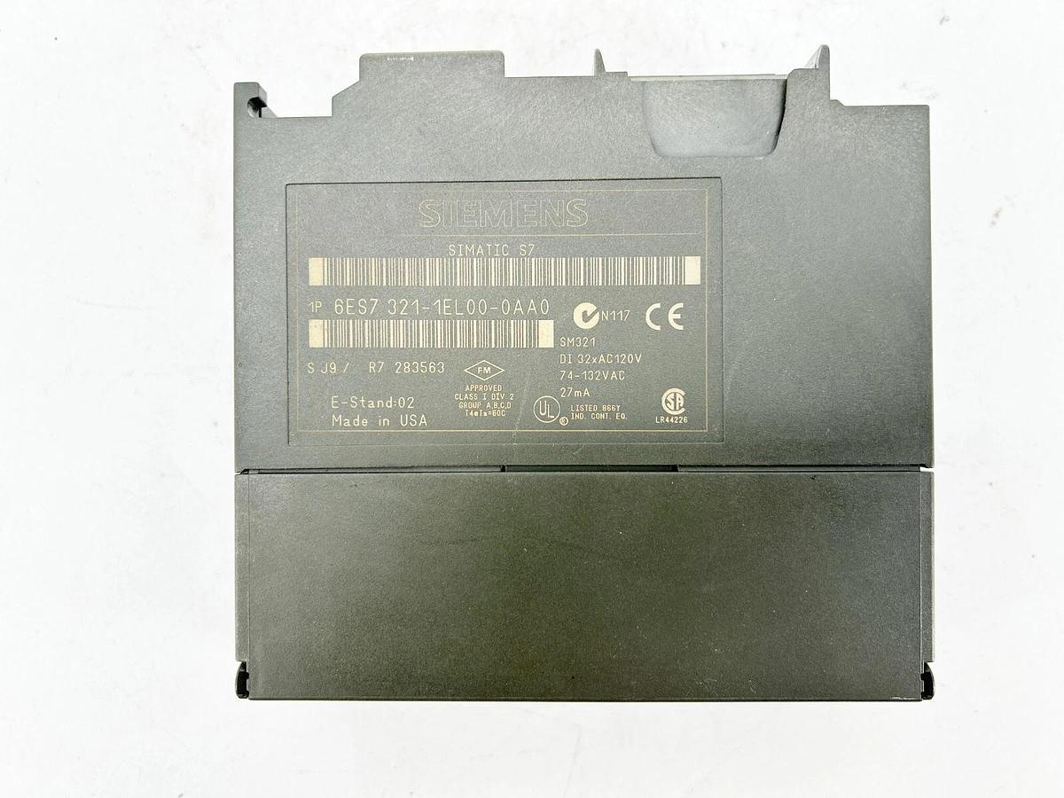 Used Siemens 6ES7 321-1EL00-0AA0 Digital Input Module 32 iNPUT 120VAC 1X40 Pole