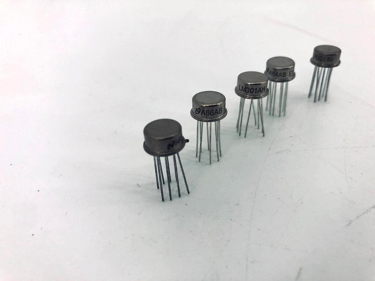 Lot of 5 New Texas Instruments LM301AH Operational Amplifier 15V/18V