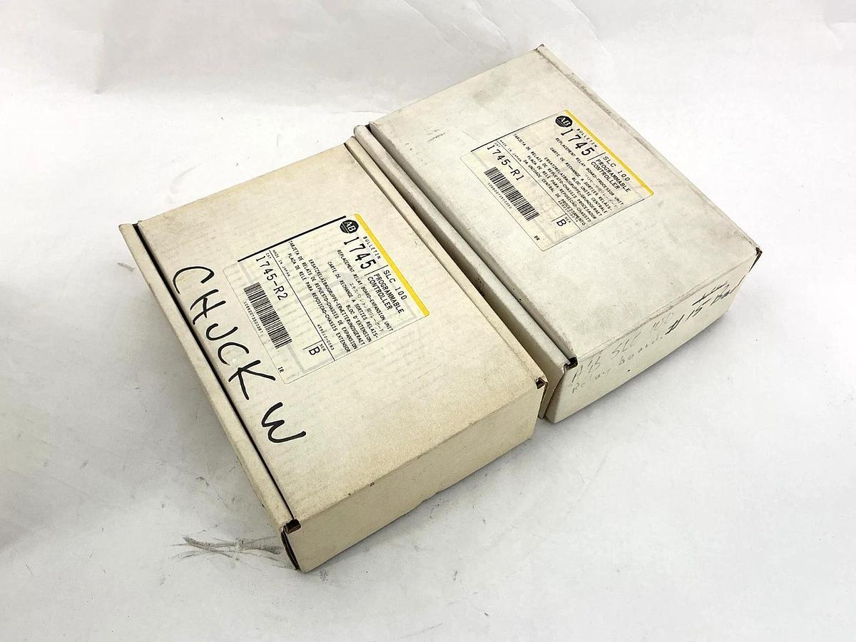 Used Lot of 5 Allen Bradley 1745-R1/R2 Ser B SLC 100 Program Control -Has Bad Outputs