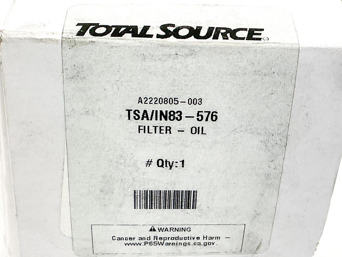 New Lot of 3 Total Source TSA/IN83-576 Oil Filter 83-576