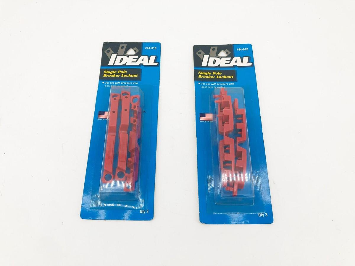 Lot of 6 New Ideal 44-810 Hinged Single-Pole Breaker Lockouts