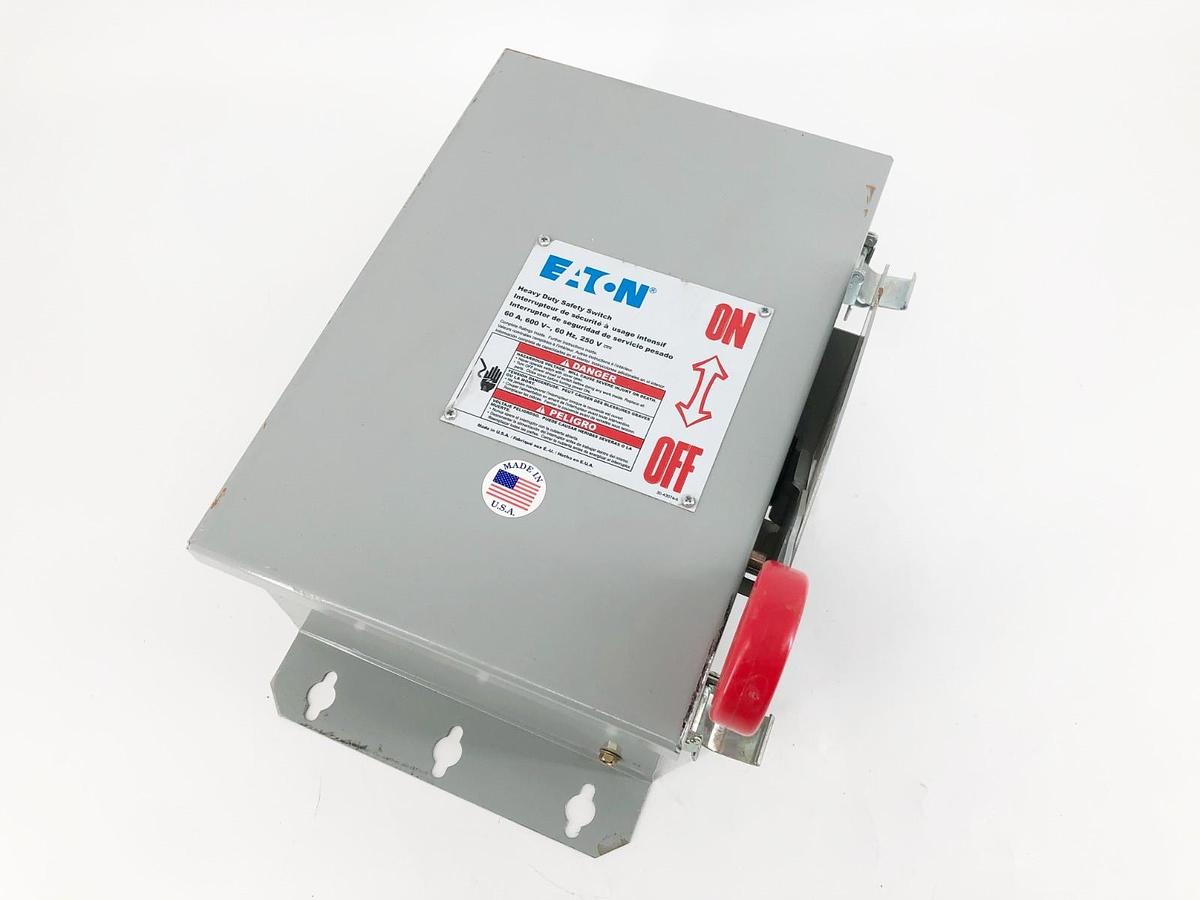 New Eaton DH362UDK Heavy Duty Safety Switch 60A 3P 600VAC 250VDC - No Box