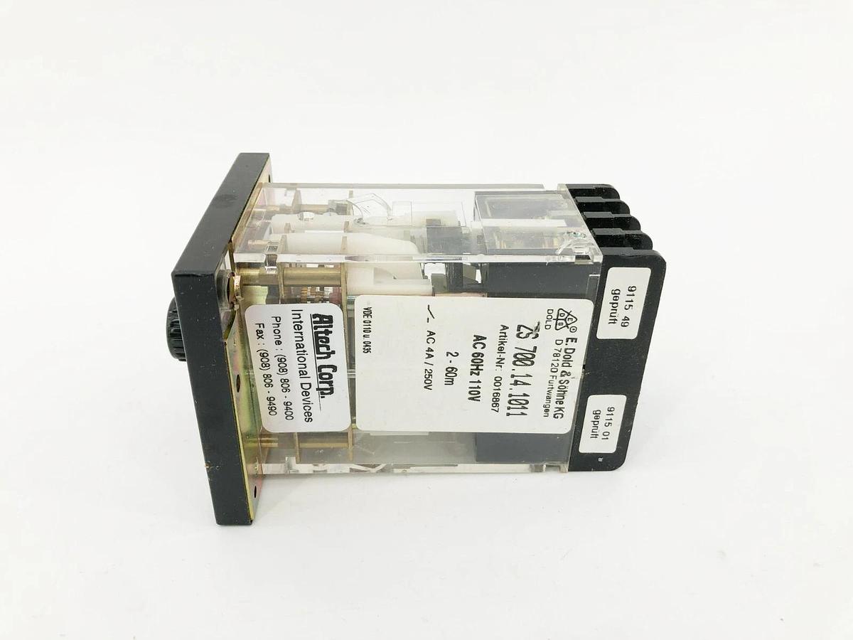 New E. Dold & Söhne ZS 700.14.1011 Time Protector 110VAC 2-60ohm 0-60min 0016867