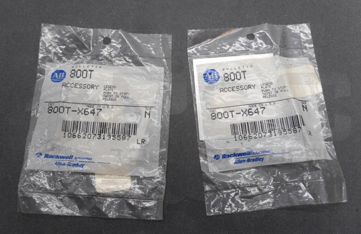 Lot of 4 New Allen Bradley 800T-X519 Ser A Legend Plate Jog-Reverse Accessory