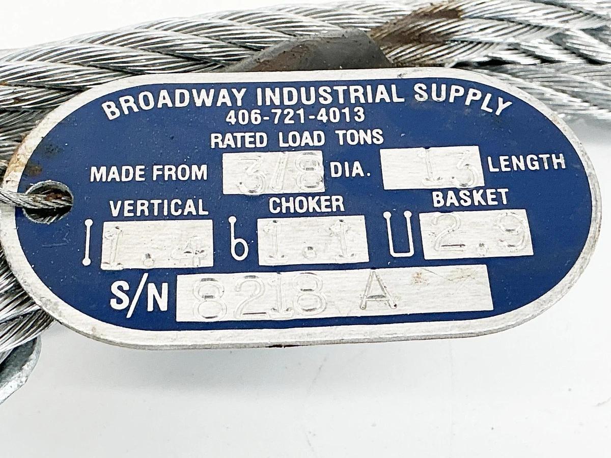 New Broadway Industrial Supply Stretch Cable With Wedge Eyelets 3/8"DIA 13' Leng