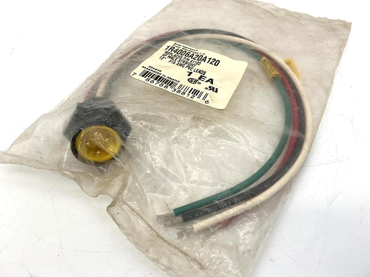 New Brad Connectivity 1R4006A20A120 Male Straight 4P 4-Wire 12" 16AWG PVC Leads