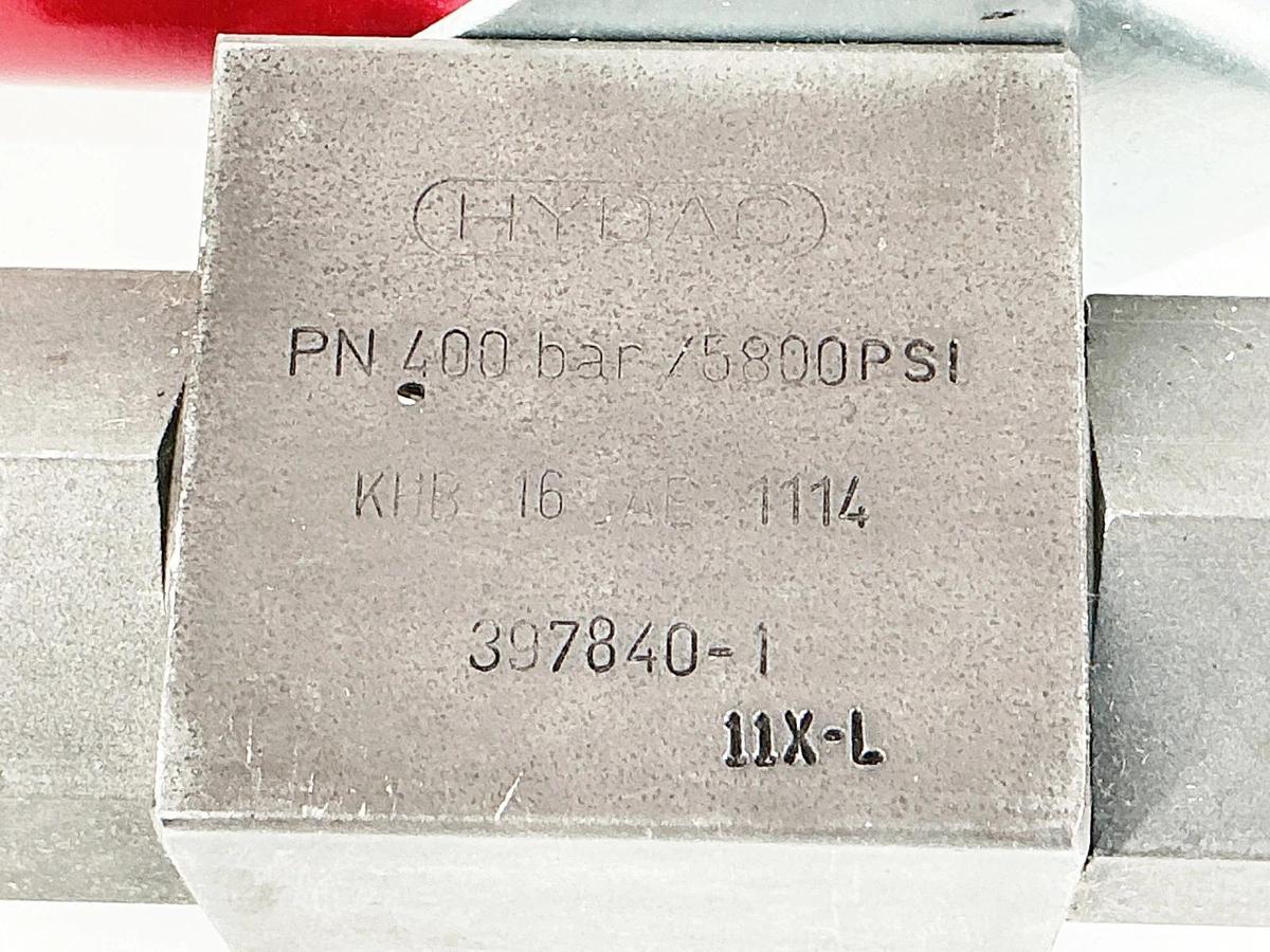 New Hydac KHB-16SAE-1114 Ball Valve 5800PSI 400Bar - No Box