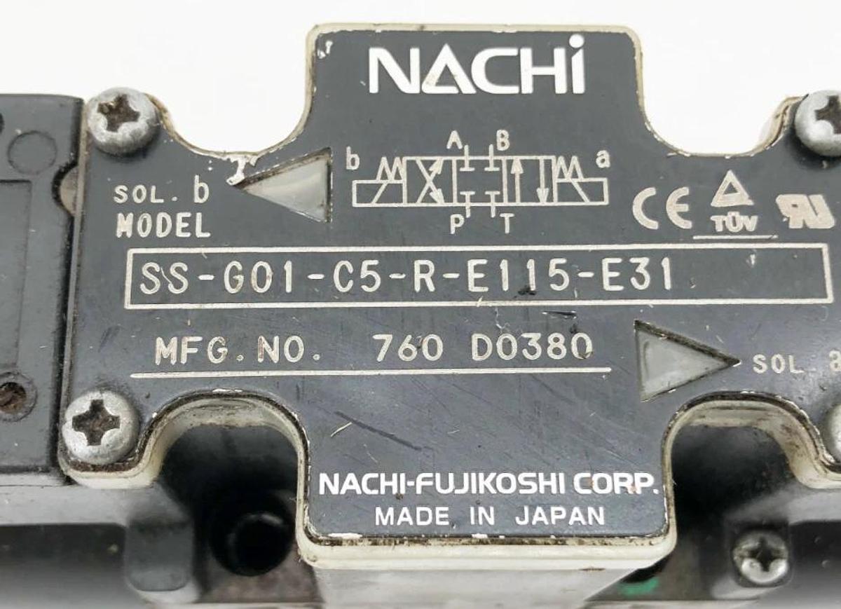 New Nachi SS-G01-C5-R-E115-E31 Directional Control Valve 760 D0380 - No Box