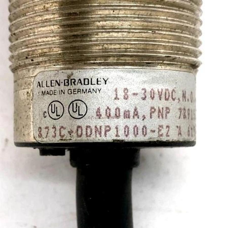 Used Allen Bradley 873C-DDNP1000-E2 Ser. A Ultrasonic Proximity Switch 18-30VDC
