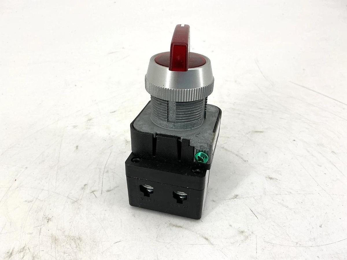 New Allen Bradley 800T-2HRH5KL8 Ser V Selector Switch LED Red 2Pos 12-130V