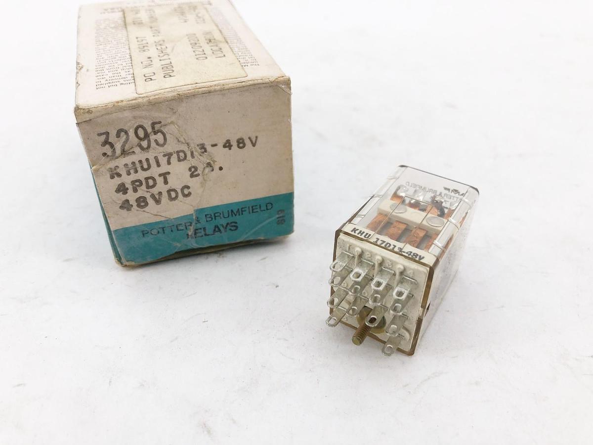 New Potter & Brumfield KHU17D13-48V Relay 4PDT 2A 48VDC