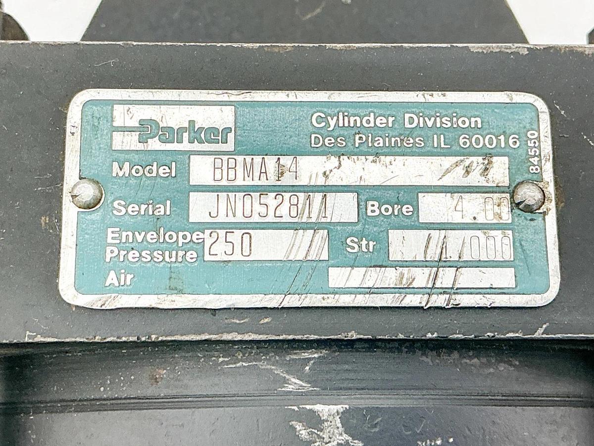 Used Parker BBMA14 Pneumatic Cylinder 4" Bore 250PSI