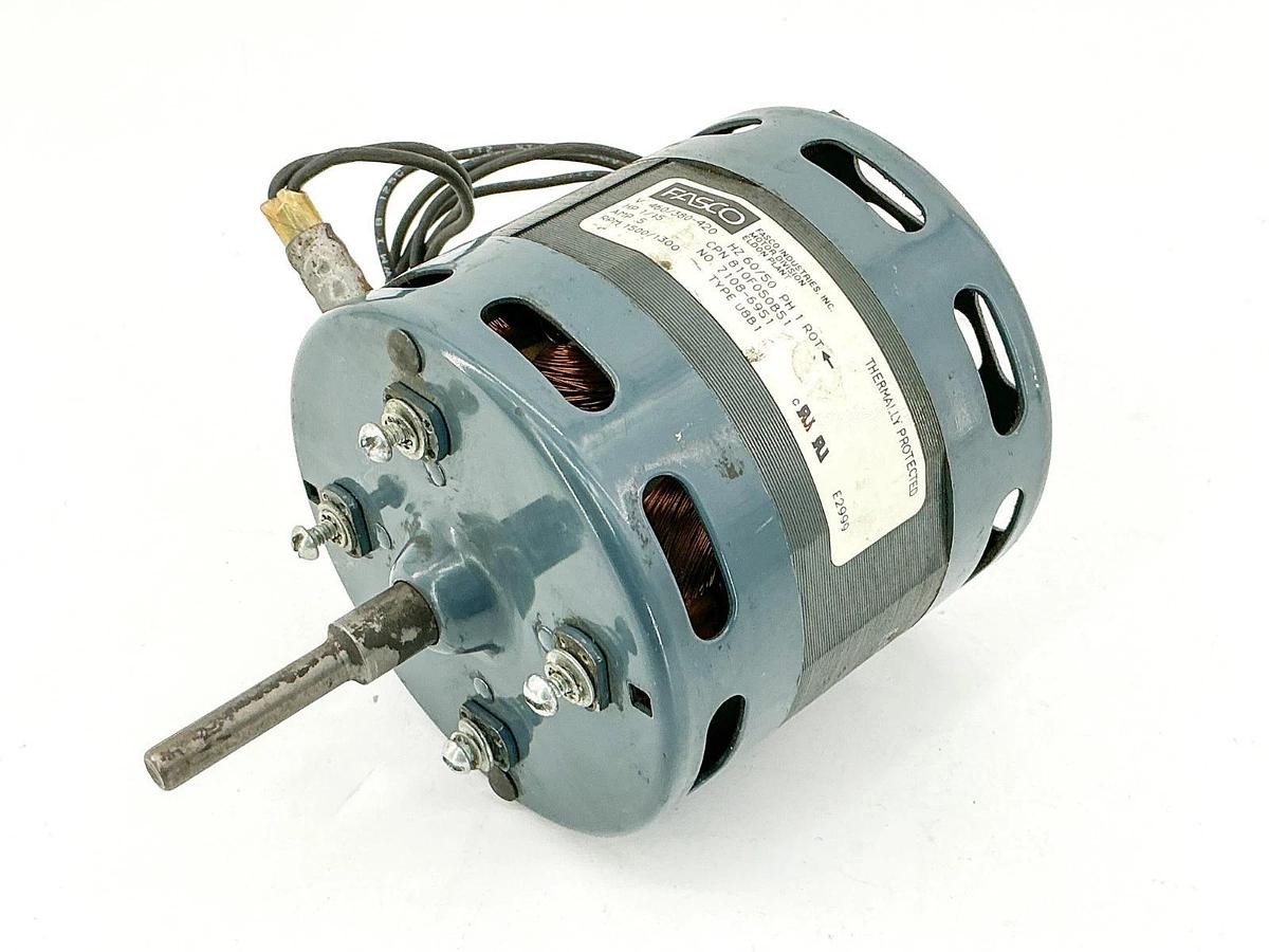Used Fasco 7108-6951 Electric Motor 460V 1/15HP .5A 1500RP 1PH U8B1