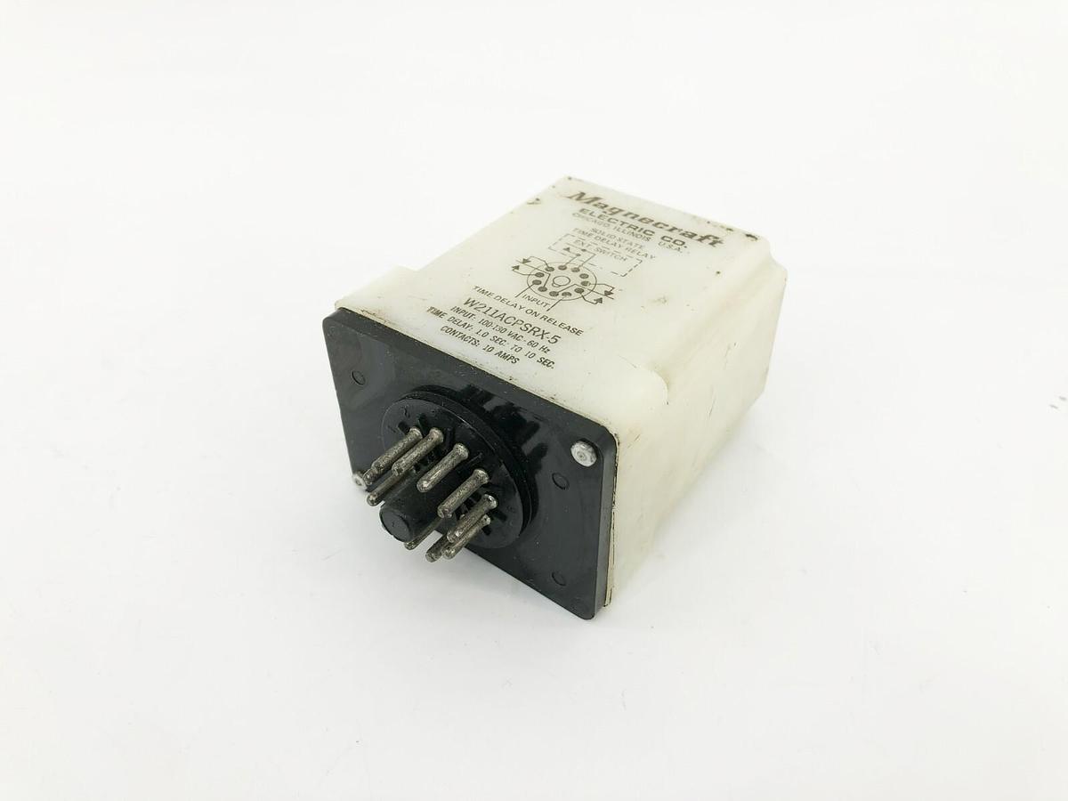 Used Magnecraft W211ACPSRX-5 Time Delay Relay 1.0-10 sec. 100-130VAC
