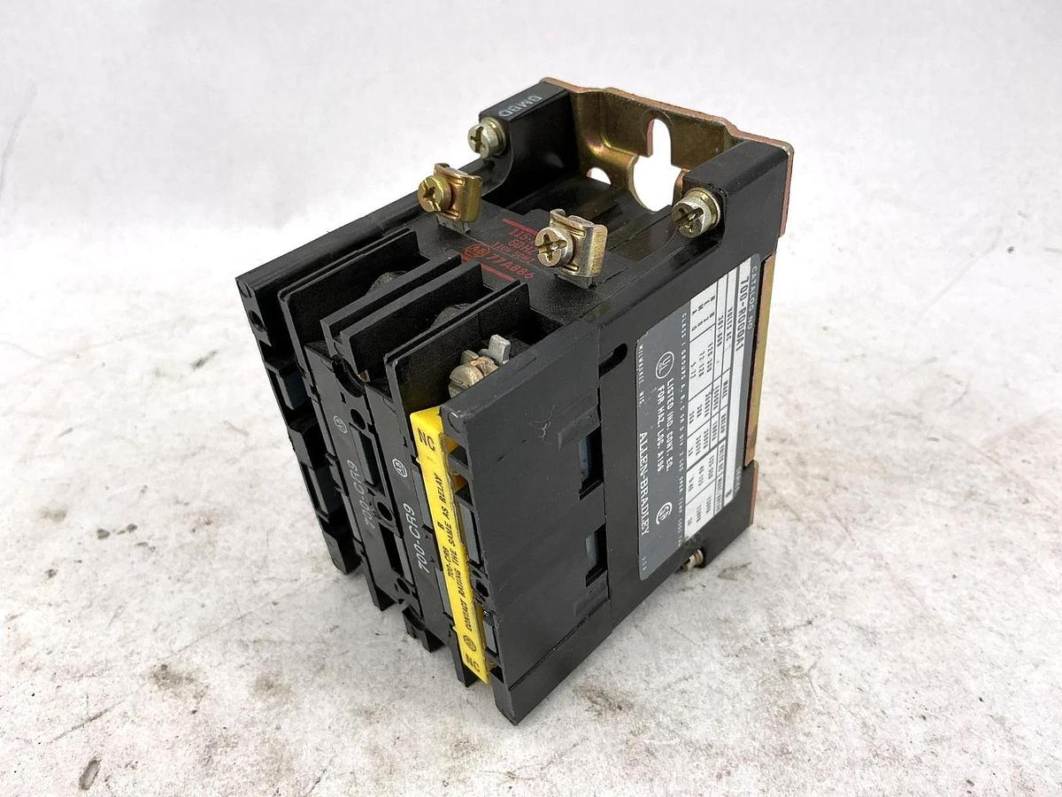 Used Allen Bradley 700-R000A1 Ser B Electrically Held Relay 110/120V 50/60HZ