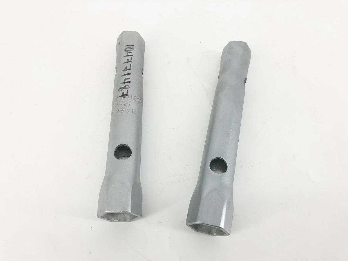 Lot of 2 New Holex 620120 Tubular Box Wrenches 19mm x 22mm DIN 896 B - No Box
