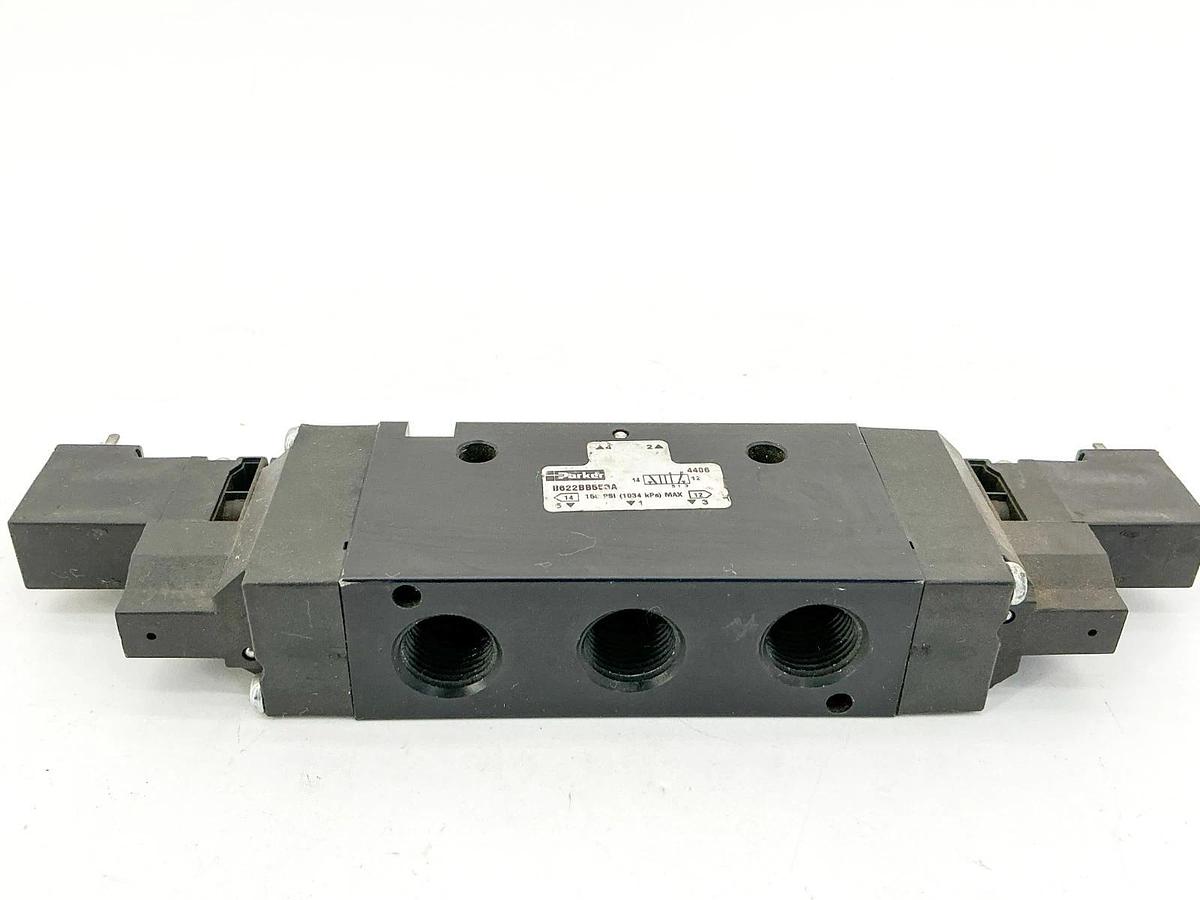 Used Parker B622BB553A Solenoid Valve 150PSI 1034kPa 115/120V 1.6VA