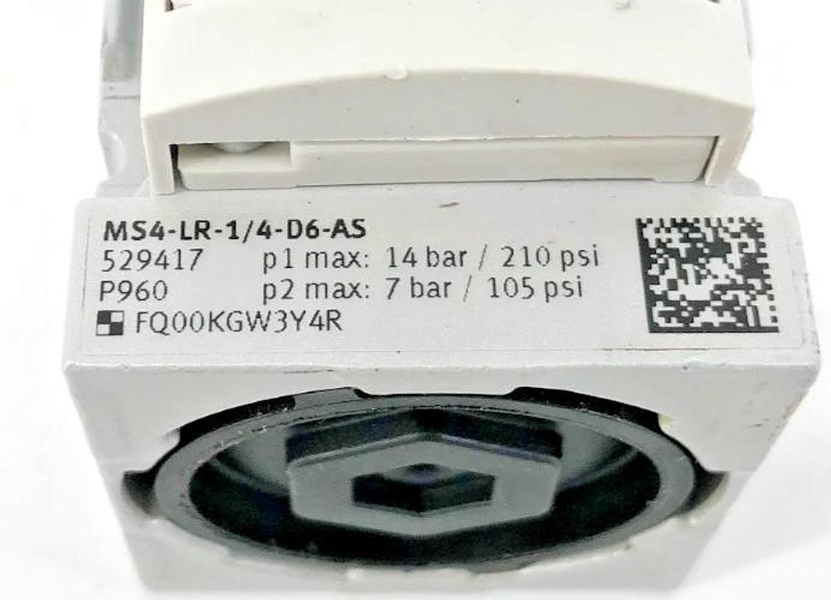 New Festo MS4-LR-1/4-D6-AS Pressure Regulator 210psi 529417 - No Box