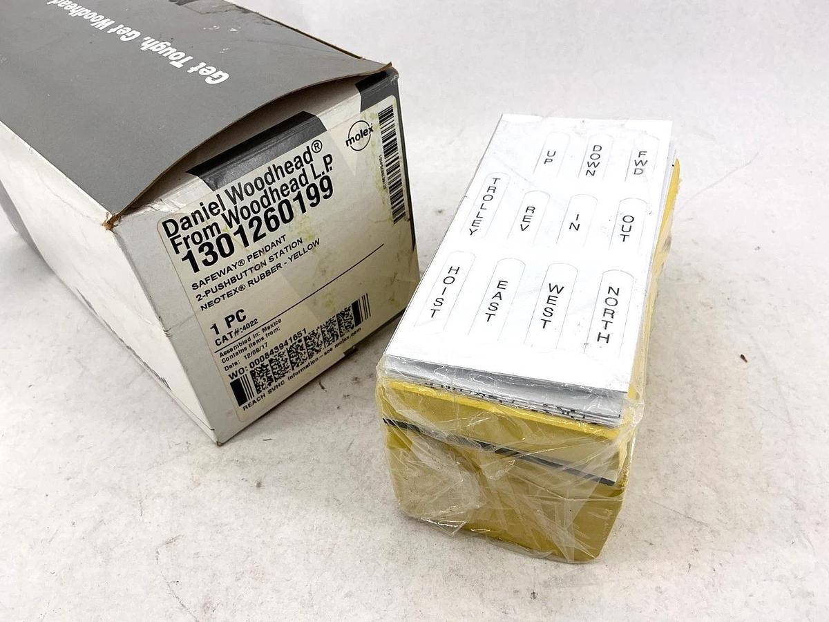 New Daniel Woodhead 4022 1301260199 Safeway Pendant 2-Pushbutton Station Neotex