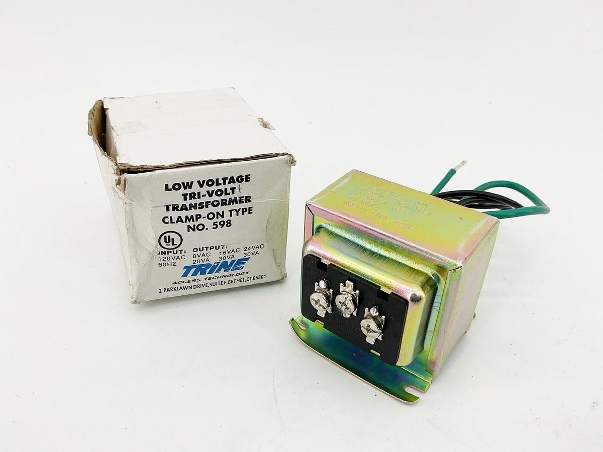 New Trine 598 Low Voltage Transformer 120/24V 30VA 60Hz Class 3