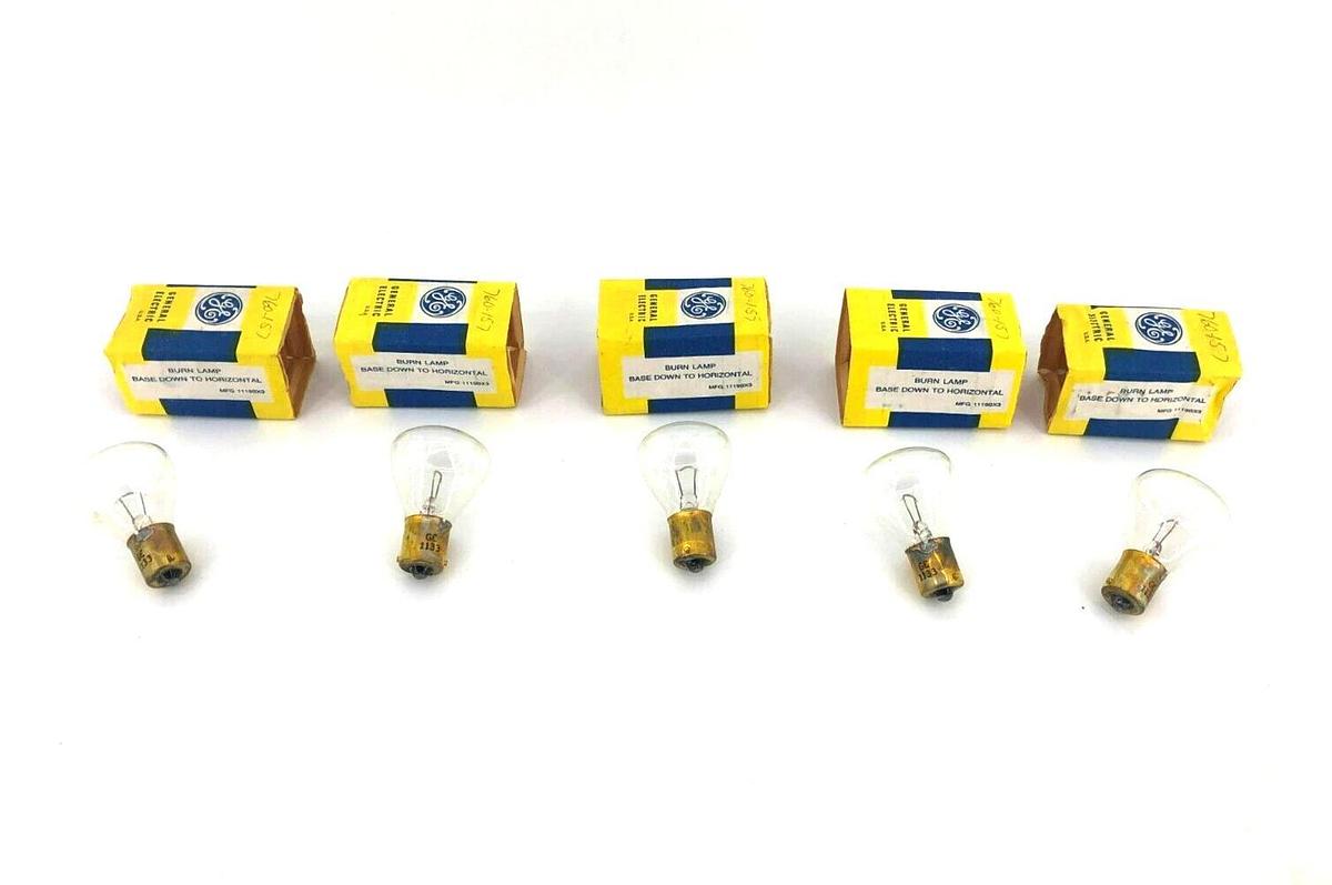 Lot of 5 New GE 1119BX3 Horizontal Burn Lamps
